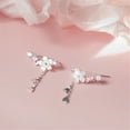 thumbnail image 4 of Maytalsory 1 Paire Fleur Goutte Boucles d'Oreilles Strass Anniversaire Mariage Fiançailles Mariée Piercing Bijoux Femmes Filles, 4 of 5