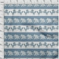 thumbnail image 3 of oneOone Cotton Poplin Fabric Stripe|Elephant & Horse Ikat Printed Fabric 1 Yard 42 Inch Wide, 3 of 4