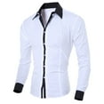 thumbnail image 2 of Gubotare Long Sleeve Tee Shirts For Men Mens Dress Shirt Free Regular Fit 4-Way Stretch Button Down Shirts,White XL, 2 of 4