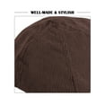 thumbnail image 5 of Deago Men's Womens Adjustable Corduroy Newsboy Hat Classic Flat Gatsby Cabbie Ivy Cap for Golf Driving Winter (Coffee-2）, 5 of 8