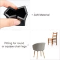 thumbnail image 4 of Protectores de piso para patas de silla, paquete de 16, tapas cuadradas de PVC y fieltro de 30mm(1.18") (Negro), 4 of 7