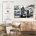 thumbnail image 5 of Elephant Stock London Tower Bridge Pop Wall Art - Horizontal Multi Panel Canvas - Living Room Wall Decor - Places Multi Panel - Black And White Decor - 50" x 32", 5 of 8
