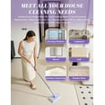 thumbnail image 5 of Snap Grip Mini Mop - Cloth Changing Mini Mop + Magic Cleaning Cloth*5, Automatic Gripping or Releasing, 360° Rotating Head & Universal Compatibility,Wet/Dry Use for Multi Cleaning ( 45.3inch ), 5 of 7