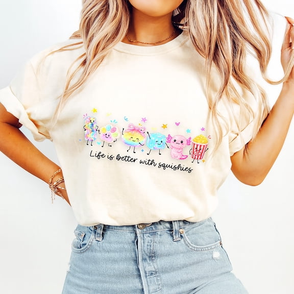 Squishy Toy Graphic Tee Life Is Better with Squishies Characters Black