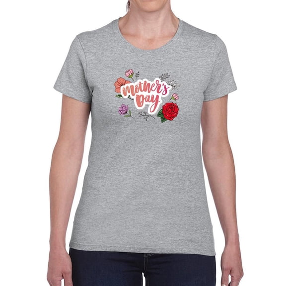Mother's Day Flowers Shaped T-Shirt Women -Image by Shutterstock, Female XX-Large