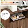 thumbnail image 5 of Coewske Modern Sideboard Buffet Credenza Multifunctional Storage Cabinet w/ Glass Door Brown, 5 of 5