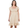 thumbnail image 4 of Vestido Maternidad Mujer Algodón Fresco Cómodo Vestido Embarazo Primavera Casual Amplio Color Beige, 4 of 4
