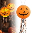thumbnail image 2 of XIANXIAN Halloween Hanging Decorations Lanterns with Led Lights Illuminated Decor, Pumpkin Bat Lanterns for Halloween Indoor & Outdoor Spooky Home Decor, 2 of 9