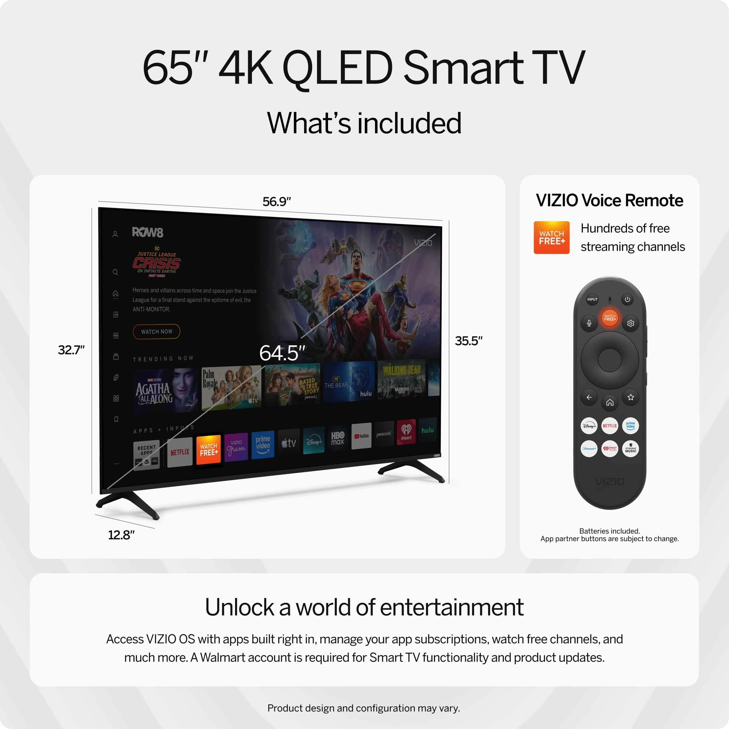 VIZIO 65" Class Quantum 4K QLED HDR Smart TV VQD65M-08