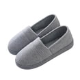 thumbnail image 4 of Women Autumn Winter Closed Toe Closed Back House Slippers Soft Non Slip Cushioned Flat Indoor Warm Footwear Gray 7.5-8.5(40), 4 of 5