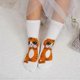 thumbnail image 4 of Children Girls Socks Children's Socks: Girls Funny Socks Made of Cotton Children Colorful Animals Patterned Stockings 5 Pairs, 4 of 4