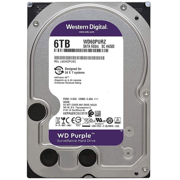Disco Duro Interno Western Digital 6TB Purple