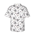 thumbnail image 3 of Daiia Funny Chicken Hawaiian Shirt for Men Gentle Cotton Regular Short Sleeve Casual-X-Large, 3 of 9