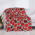 thumbnail image 3 of Zufioo Cute Tomato Print Horizontal Flannel Blanket, Anti-wrinkle, Anti-shrinkage, Anti-allergic Plush Blanket, Household Items Suitable for Bedroom-40"x30", 3 of 6
