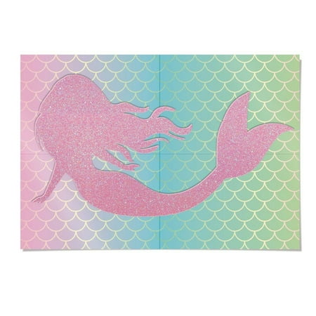 Image of Mermaid Party Backdrop Party Backdrop 132cm x 92cm Mermaid Party | Mermaid Surprise Bag | Girls Birthday Party