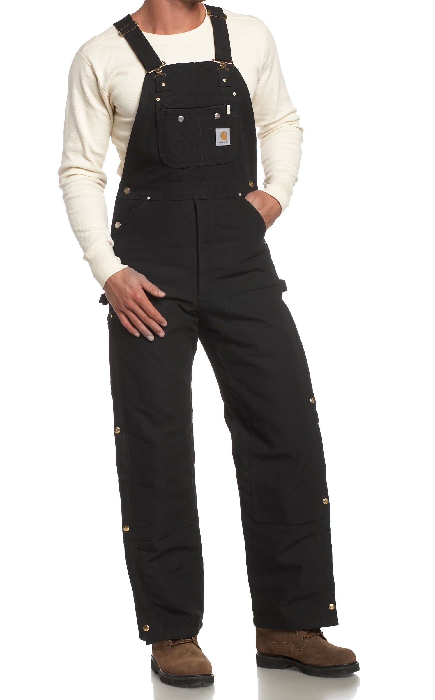 Carhartt Carhartt NEW Black Mens Size 46x30 Quilt Lined Zip To Thigh