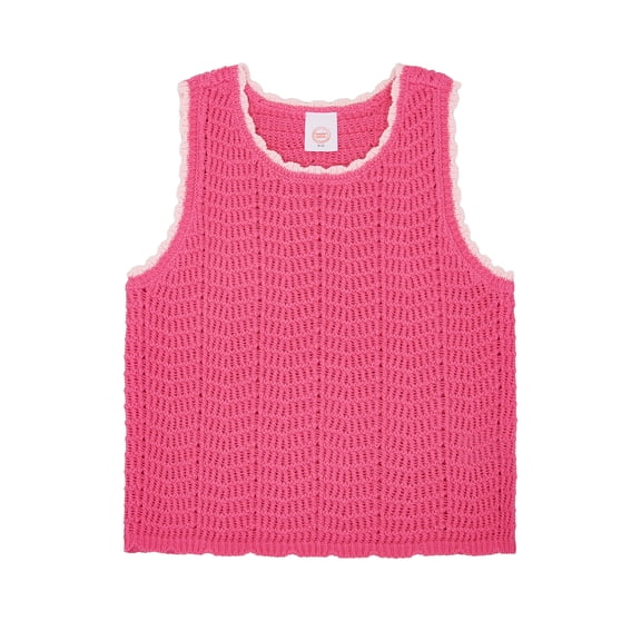 Wonder Nation Girls Crochet Sweater Tank, Sizes 4-18 & Plus