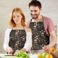thumbnail image 5 of Brown Mushroom Daisy Dark Pattern Apron-Garden Aprons for Women with Pockets-Cotton Linen Waterproof Kitchen Cooking Gardening Aprons Adjustable for Kitchen,Cooking,BBQ and Salon 33x27 Inch, 5 of 7