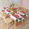 thumbnail image 3 of Red Christmas Car Pattern Rectangle Tablecloth 60"x102",Waterproof Polyester Rectangle Table Cloth, Wipeable Spillproof Polyester Tablecloth for Dining, Camping, Indoor and Outdoor, 3 of 6