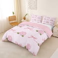 thumbnail image 3 of Erosebridal Garden Hydrandrea Flower Duvet Cover Set for Girls, Kawaii Pink Bow Knot Bedding Full, Pink Reversible 3-Piece, 1 Duvet Cover and 2 Pillowcases, No Comforter, 3 of 6