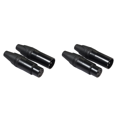thumbnail image 3 of 1 Pair XLR 3Pin Male Female DIY Audio Cable Connectors Solder Plug (Black), 3 of 9