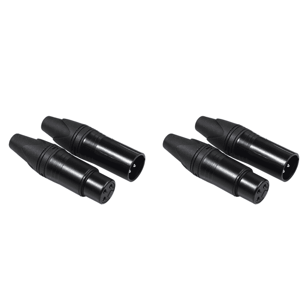 1 Par XLR 3 Pines DIY Conectores Cable Audio Enchufe Soldadura ()