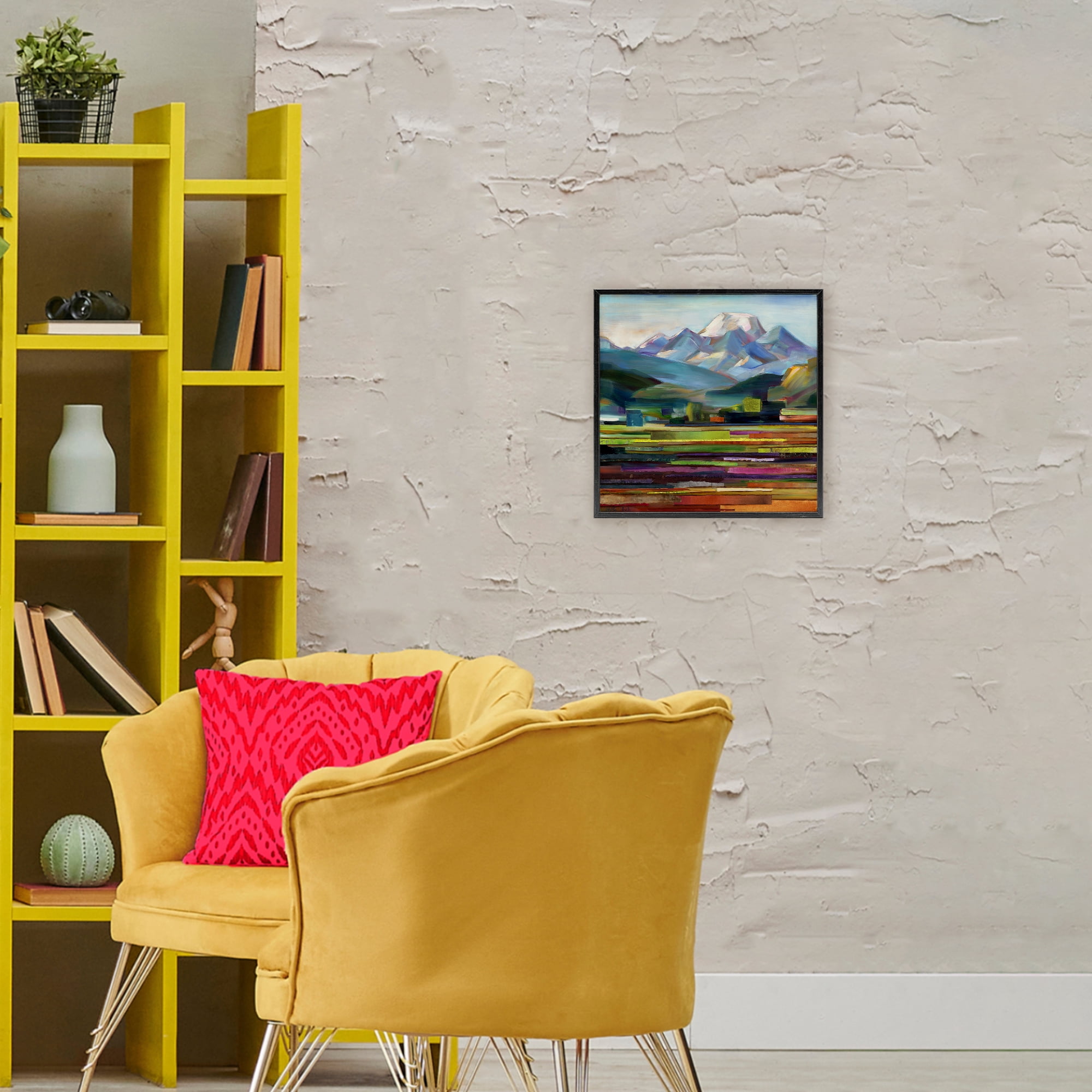 Stupell Industries Nature's Layers Mountain Scene Black Framed Giclee Art, design by Borcherding