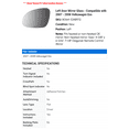 thumbnail image 2 of Left Door Mirror Glass - Compatible with 2007 - 2008 Volkswagen Eos, 2 of 2
