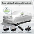 thumbnail image 4 of Funda de Coche, Funda de Coche SUV, Funda de Coche Impermeable Portátil con Banda Reflectante y Película Antipolvo para SUVs de hasta 193 Pulgadas de Largo (Plata), 4 of 7