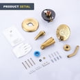 thumbnail image 6 of Wowow Single Handle 5-Spray Tub and Shower Faucet 1.8 GPM with High Pressure Showerhead in Gold (Valve Included), 6 of 7