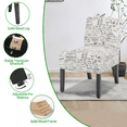 thumbnail image 2 of Dkelincs Armless Accent Chair 8.3" Thick Cushion Comfy Small Side Chair with Sturdy Wood Legs, 330 lbs Capacity for Dining Room,Living Room,Bedroom, White, 2 of 7