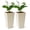 White, variant on XBrand Modern 30-Inch Tall Square Planter, Modern Tapered Planter Perfect for Indoor & Outdoor Planter, Patio Décor, Set of 2, Gray