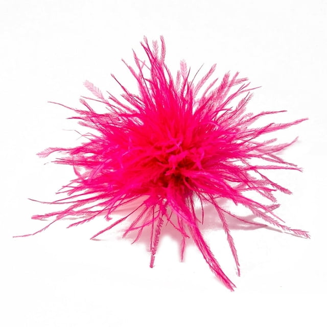 HLONK Feather Brooch Feathers Corsages Cloth Decorations Ostrich Feather Material