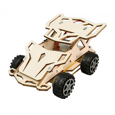 shamjina Small Car Model Kits Vehicle Building Kits Self Assembly Four Wheel Drive Racing