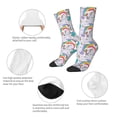 thumbnail image 3 of Vsdgher Unicorn DoingYoga Crew Socks for Men & Women, Breathable Casual Athletic Ankle Socks, 3 of 6