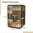 thumbnail image 3 of 3 Tier Dustproof Cup Storage Cabinet - Transparent Desktop Cup Organizer with Adjustable Shelves | Glass & Mug Storage Cabinet for Office/Bar/Kitchen Countertop, 3 of 5