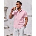 thumbnail image 2 of COOFANDY Men's Casual Shirt Short Sleeve Button Up Slim Fit Shirt for Male, 2 of 6