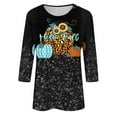 thumbnail image 5 of JURANMO Womens Halloween Tops,Fall Deals and Clearance 2023 Dressy Trendy Shirts 3/4 Sleeve Funny Halloween Pattern Printed Crewneck Pullover Tees Lightweight Tunic Top O Neck Holidy Blouses, 5 of 5