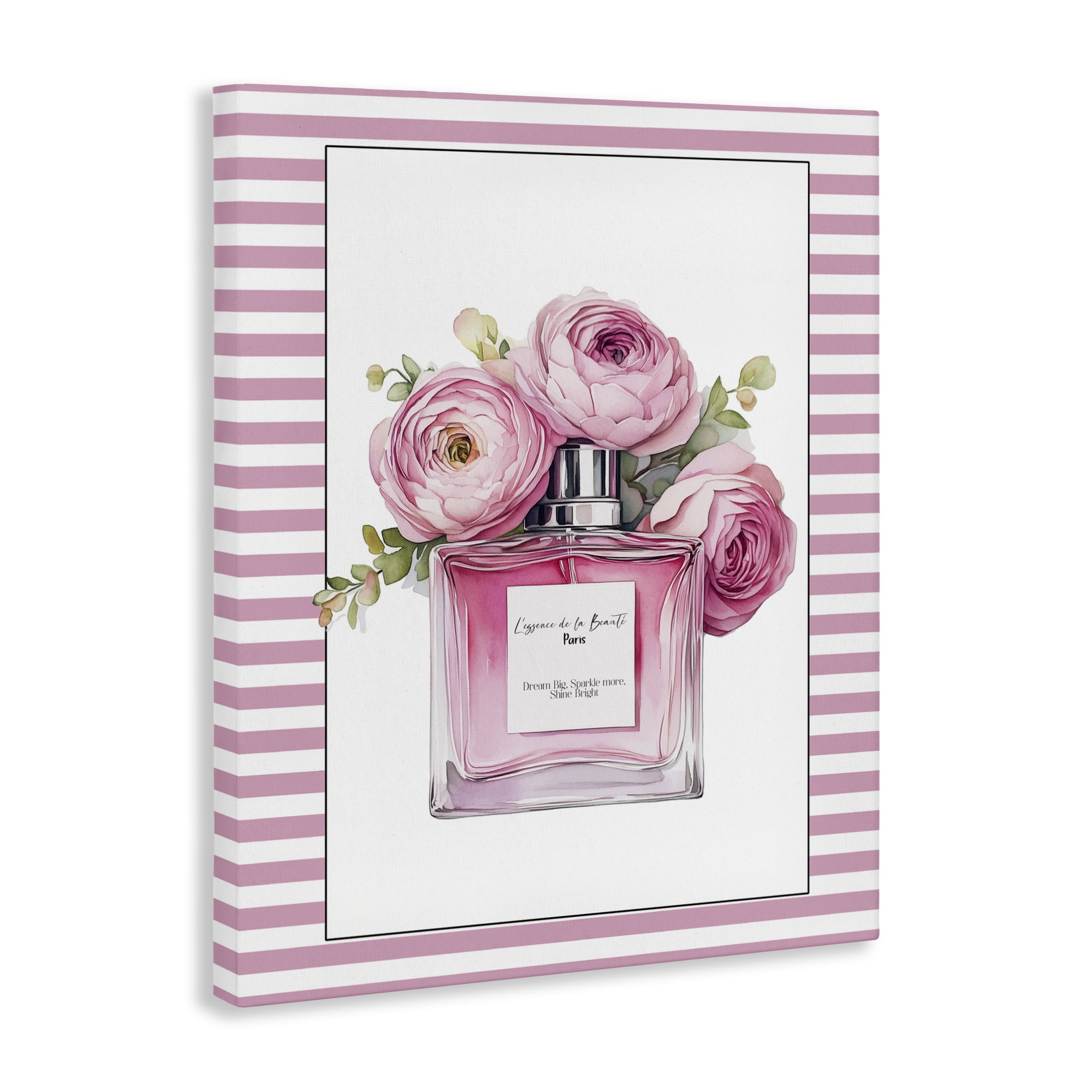 Rosy Pink Perfume Bouquet Canvas Wall Art, design by Christine Simpson Art