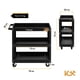 thumbnail image 3 of Carro De Servicio Multiusos De 3 Niveles Carga 120 kg Para Oficina Bar Cocina Color Negro Kingsman negro, 3 of 4