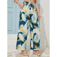 thumbnail image 4 of Usaibhir Wide Leg Pants for Women High Waisted Palazzo Pants Work Casual Flowy Tie Knot Trousers with Pockets S-XXL, 4 of 12