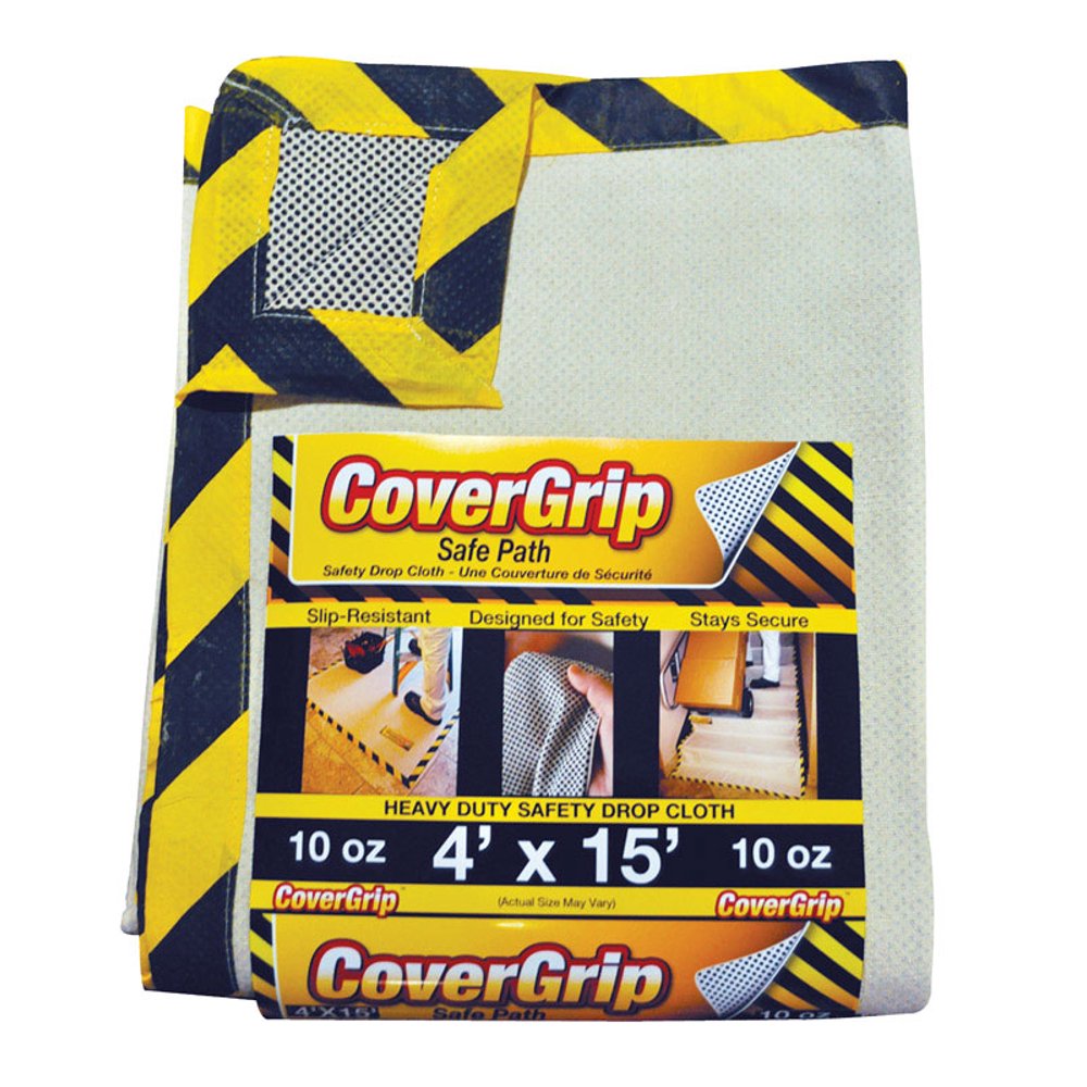CoverGrip 4 ft. W x 15 ft. L Canvas Drop Cloth
