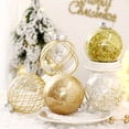 thumbnail image 4 of Adornos de bolas de Navidad BSTDECOR, transparentes, 30 quilates y 6 cm, oro, 4 of 9