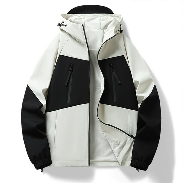 pstuiky hombres de manga larga, Chaqueta informal de hombre de color liso con capucha, manga larga y bolsillo con cremallera, estilo stormtrooper salir tops xxl