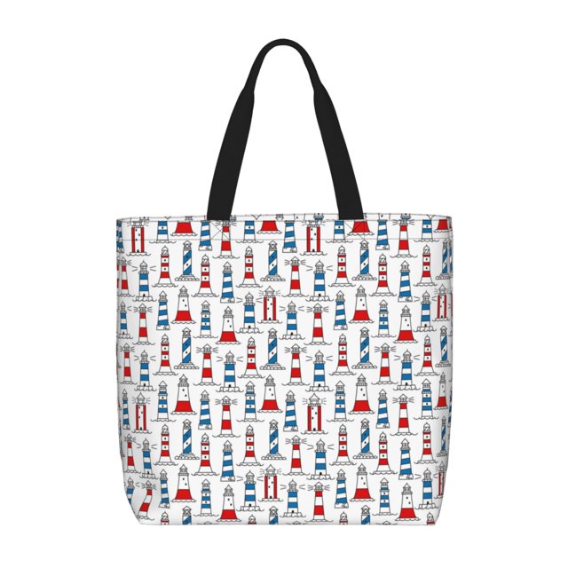 Balery Lighthouse And Beacon Bolsa de Mano para Mujeres con Cremallera, Bolsa de Gimnasio con Compartimentos, Bolsa para Laptop, Bolsa para Trabajo