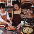 thumbnail image 4 of Pizza Trays for Oven, Non Stick Perforated Pizza Tray, Pizza Baking Pan, Pizza Pan for Kitchen, Even Heat Distribution, 4 of 5