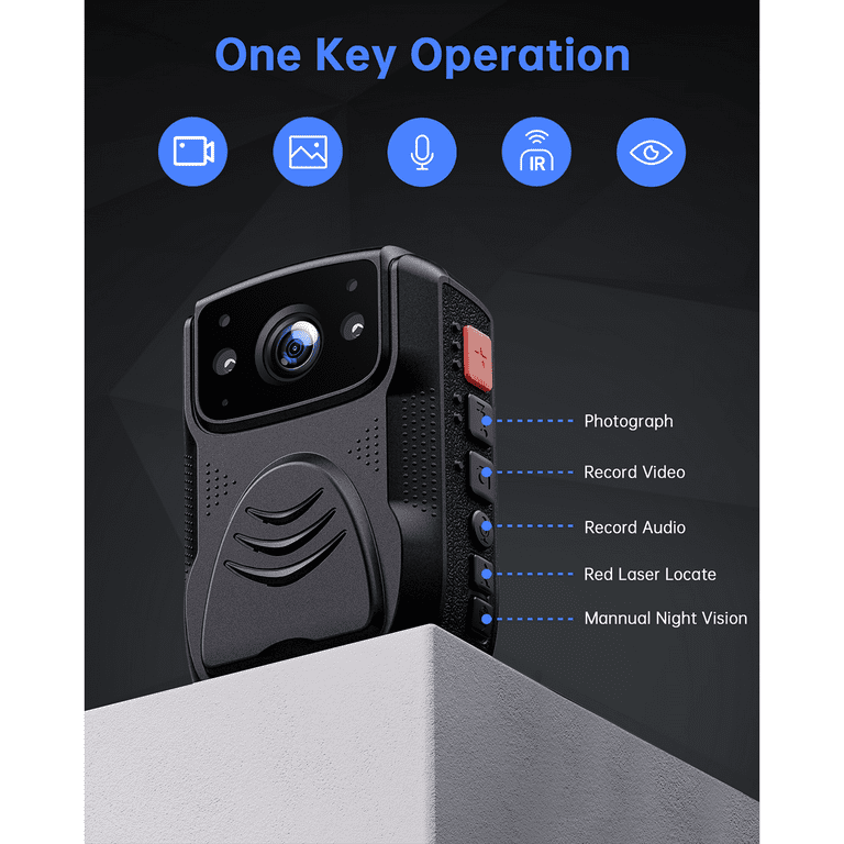  128GB Body Camera with Audio and Video Recording