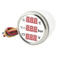 thumbnail image 1 of 3 in 1 Instrument Sensor Kit, Engine Coolant Temperature Oil Pressure Meter 12V Volt Gauge for Car Boat 52mm Digital Safe Alert, 1 of 7