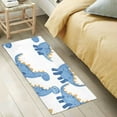 thumbnail image 4 of Bath Mat Soft Plush Non-Slip Absorbent Bathroom Rugs 39"x20" Cool Hand Drawn Dinosaurs, 4 of 8
