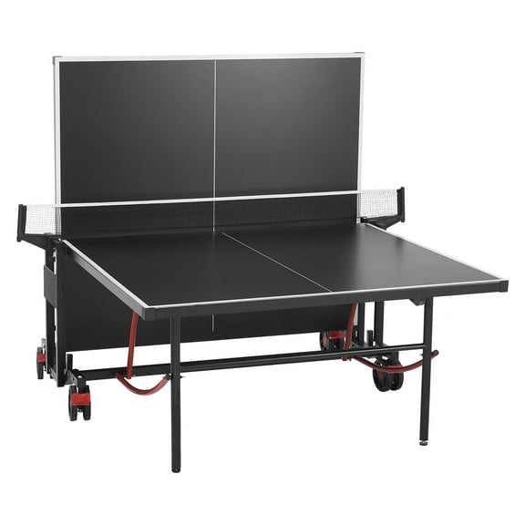 KFFKFF Table Tennis Set, Pro-Level Ping Pong Experience, Weather-Resistant Aluminum Play Surface for Both Indoor & Outdoor, Easy-to-Move Folding Design with Secure Locking Wheels